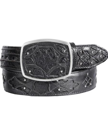 Cinto Avestruz Fashion Negro