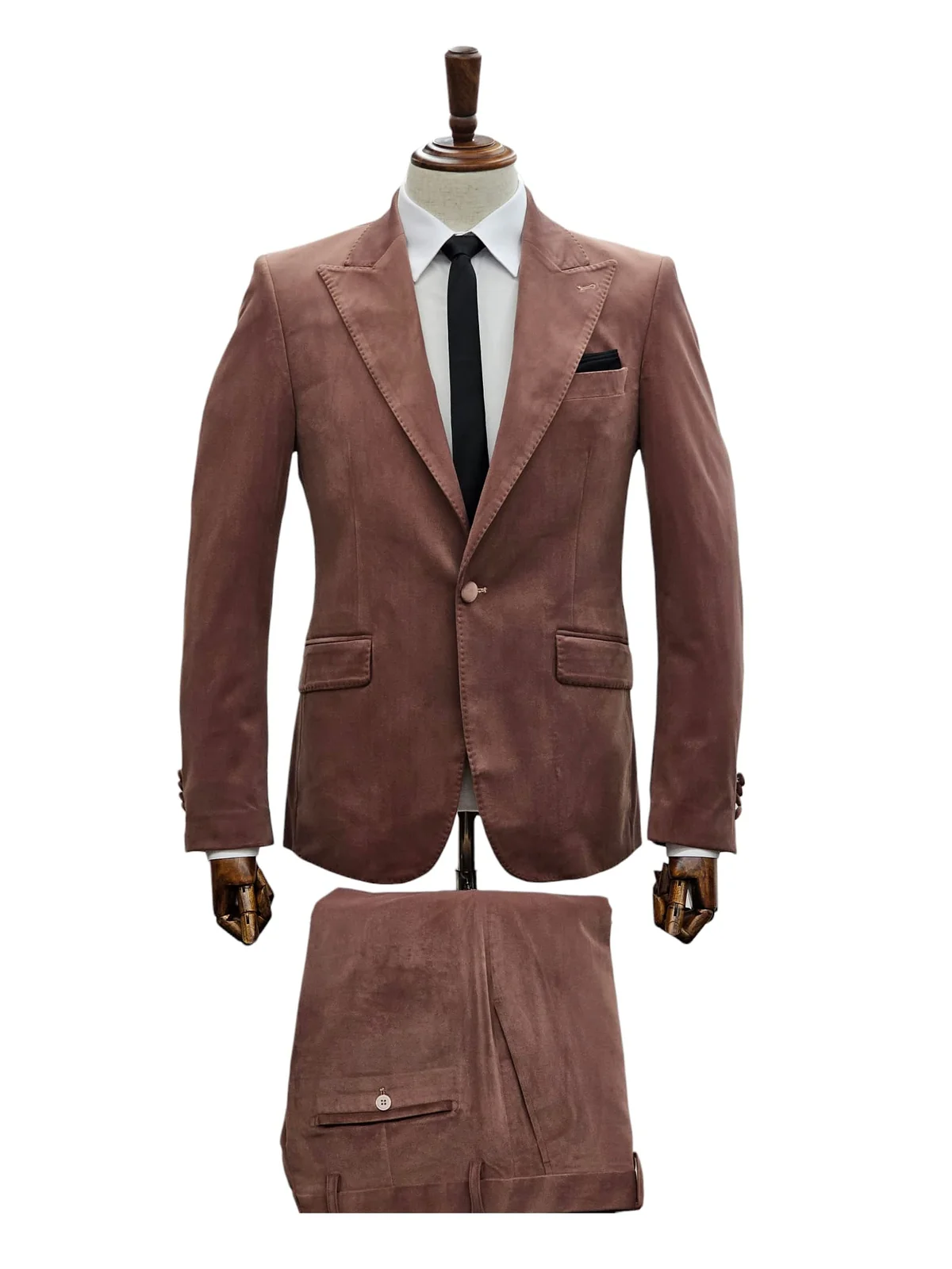 Trajes De Dombre Para Boda - Trajes De Novio - Traje Para Hombre - Blush Velvet  Suit