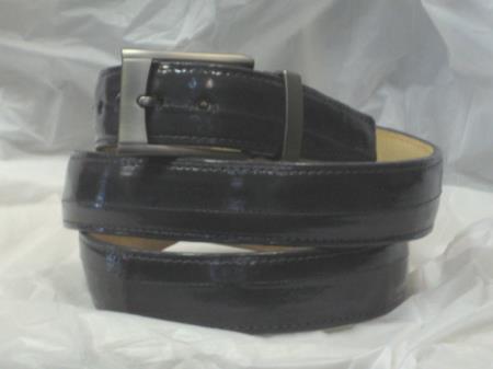 Men's Genuine Authentic Gray color Eel Belt