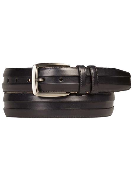 Mezlan Belts Brand Men's Genuine Calfskin Graphite Skin Belt