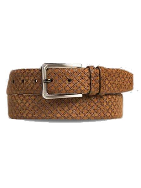 Mezlan Belts Brand Men's Genuine Genuine Suede Tan Skin Belt