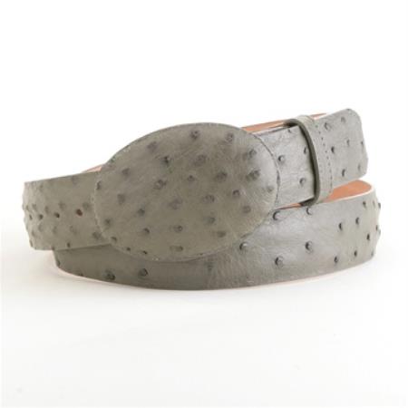 Cinto De Avestruz - Cinturón Cinto Vaquero Avestruz Gris