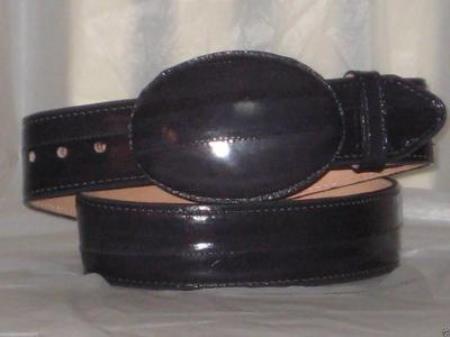 Cinturón vaquero occidental auténtico de piel de anguila gris descolorida