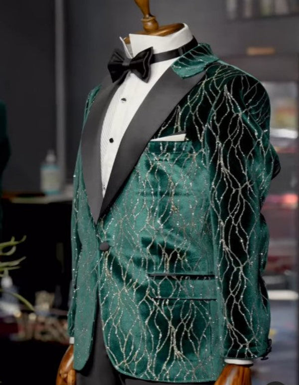 Mardi Gras Tuxedo - Mardi Gras Tuxeod Dinner Jacket in Green - White - Black - Purple - Red and Gold