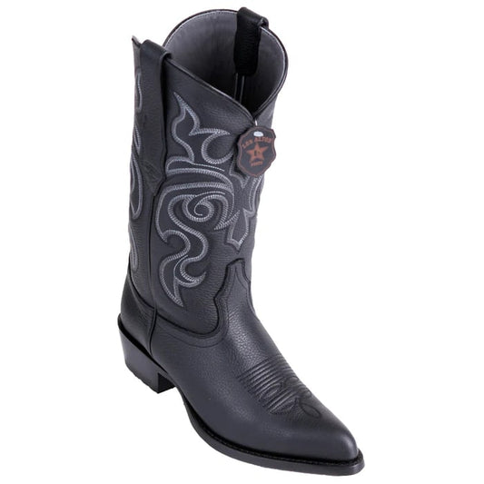 J Toe Cowboy Boots - J Toe Western Boots - Los Altos Boots - Mens Dress Cowboy Boot - Low Priced Grisly Black Boots J-Toe-  i