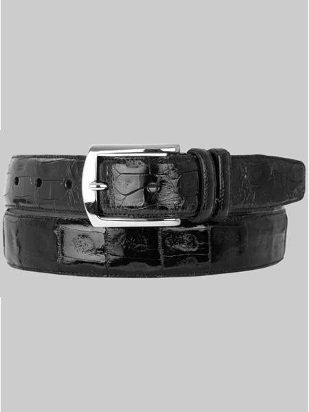 Mezlan Cinturones Marca Hombres Genuino Cocodrilo Piel Negra Cinturon De Cocodrilo
