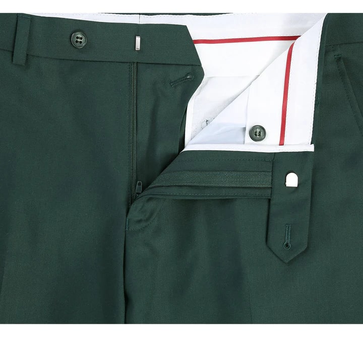 Trajes Elegantes Para Hombre - Trajes De Vestir - Mens Basic Two Button Slim Fit Hunter Green Suit