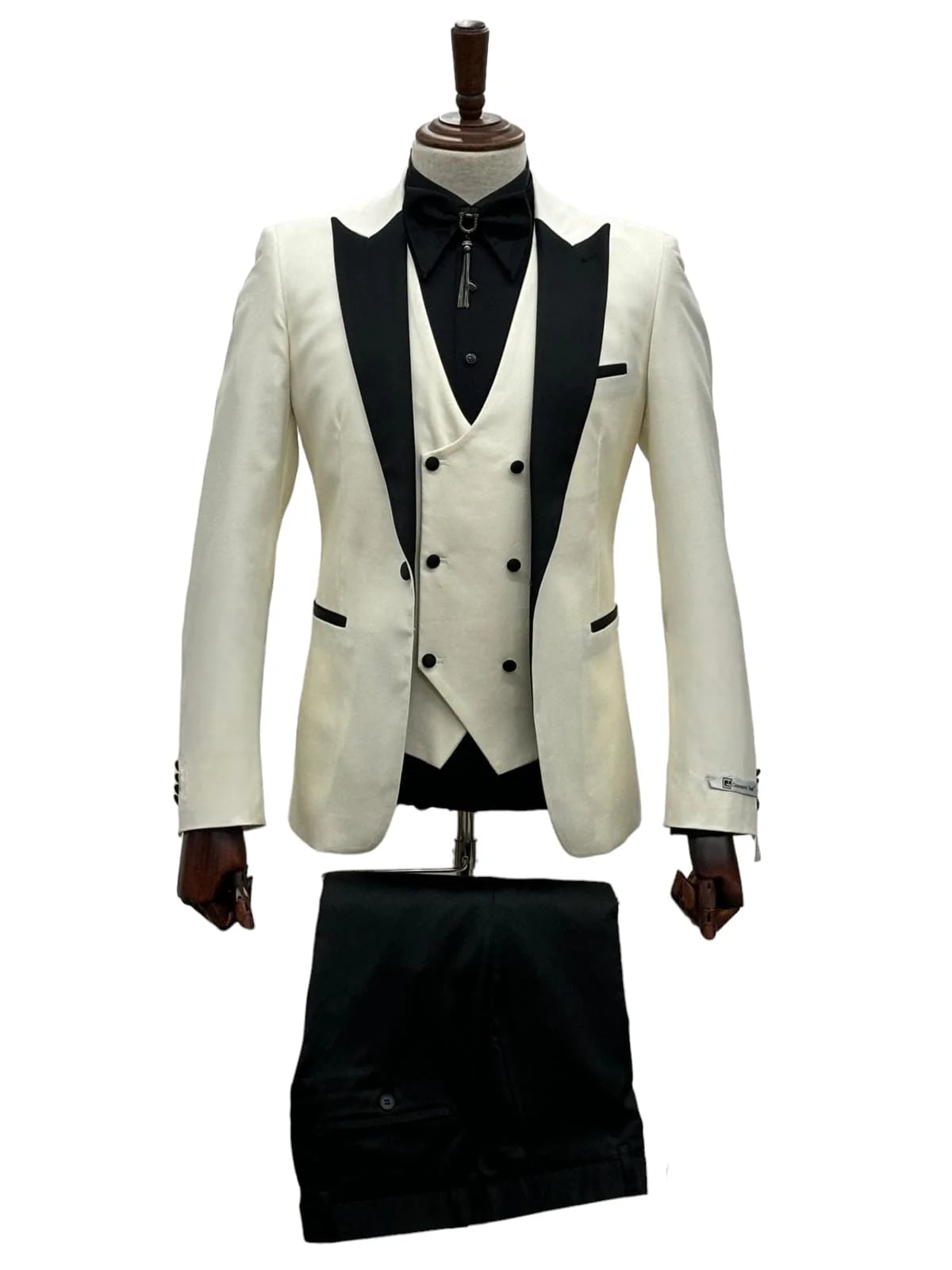 Trajes De Dombre Para Boda - Trajes De Novio - Traje Para Hombre -Ivory/black Suit