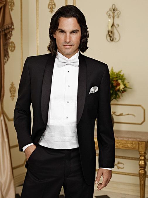 Western Suit - Trajes Para Hombres - Cowboy Formal Attire - Trajes De Novio - Shawl Lapel  Black