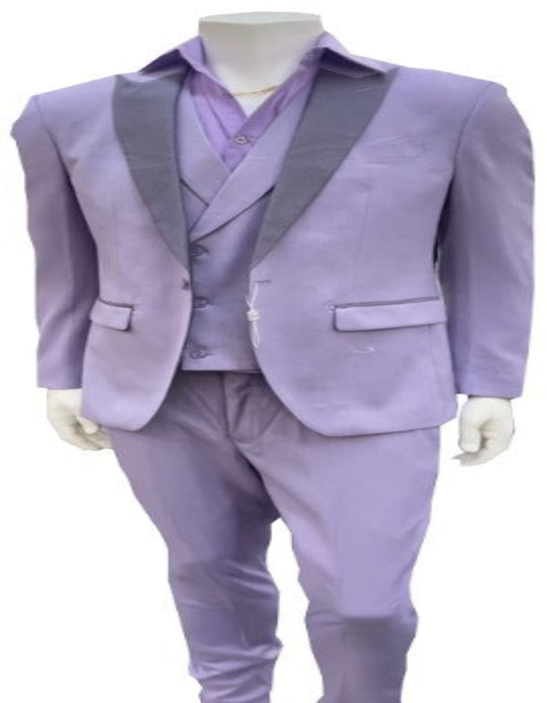 Lavender Suit - Mens Lavender Prom Tuxedo Suit - Vested Lilac Color Suit