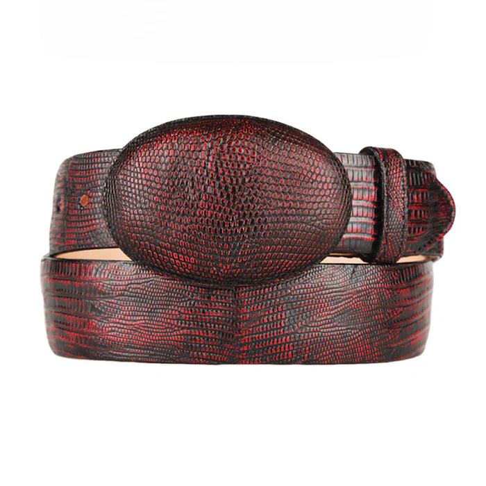 Men's Genuine Lizard  Western Belts