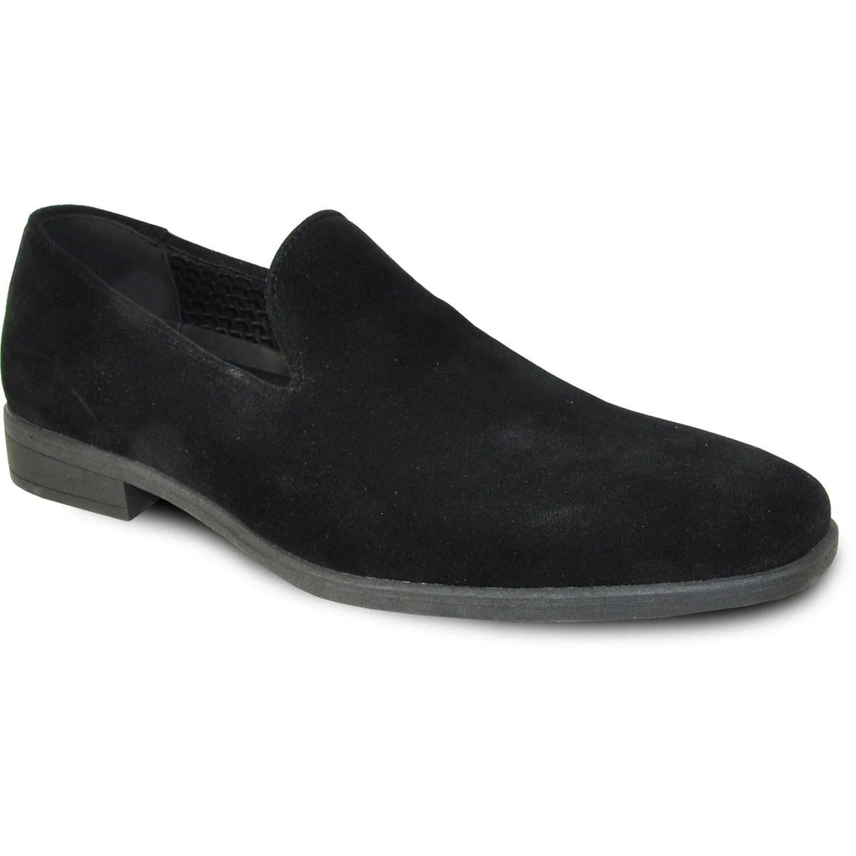 Zapatos Negros De Hombre - Zapatos Negros De Vestir - Mens Vegan Suede Wedding & Prom Slip On Loafer Dress Black Shoe