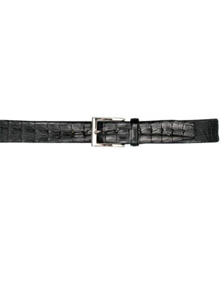 Real Authentic Skin Black All-Over Genuine Crocodile Hornback Cinturon De Cocodrilo