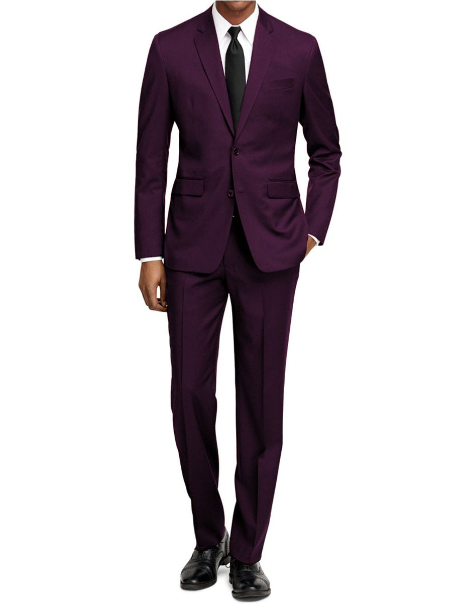 Trajes De Dombre Para Boda - Trajes De Novio - Traje Para  Hombre - Solid Plum Suit