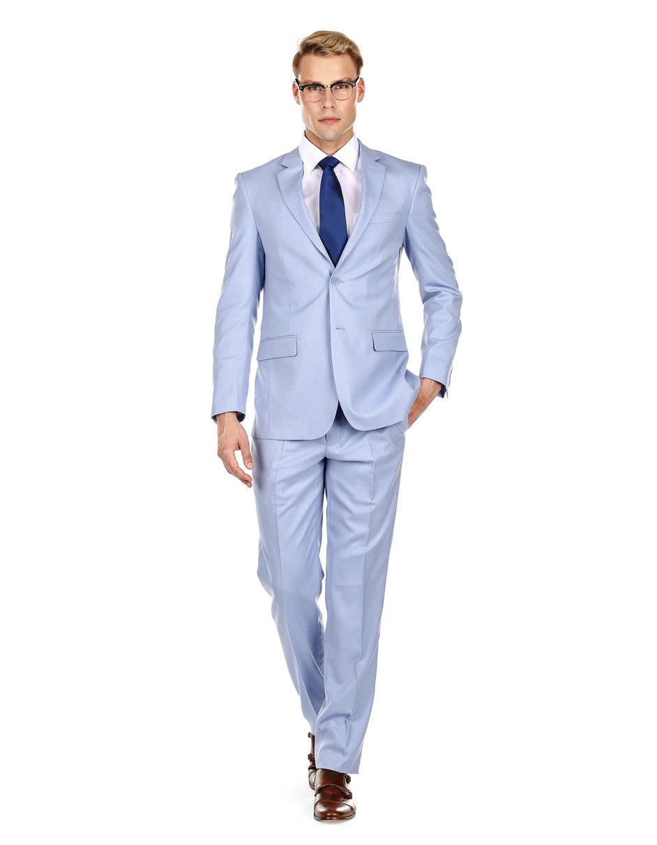 Trajes De Dombre Para Boda - Trajes De Novio - Traje Para Hombre - Light Blue Summer Suit