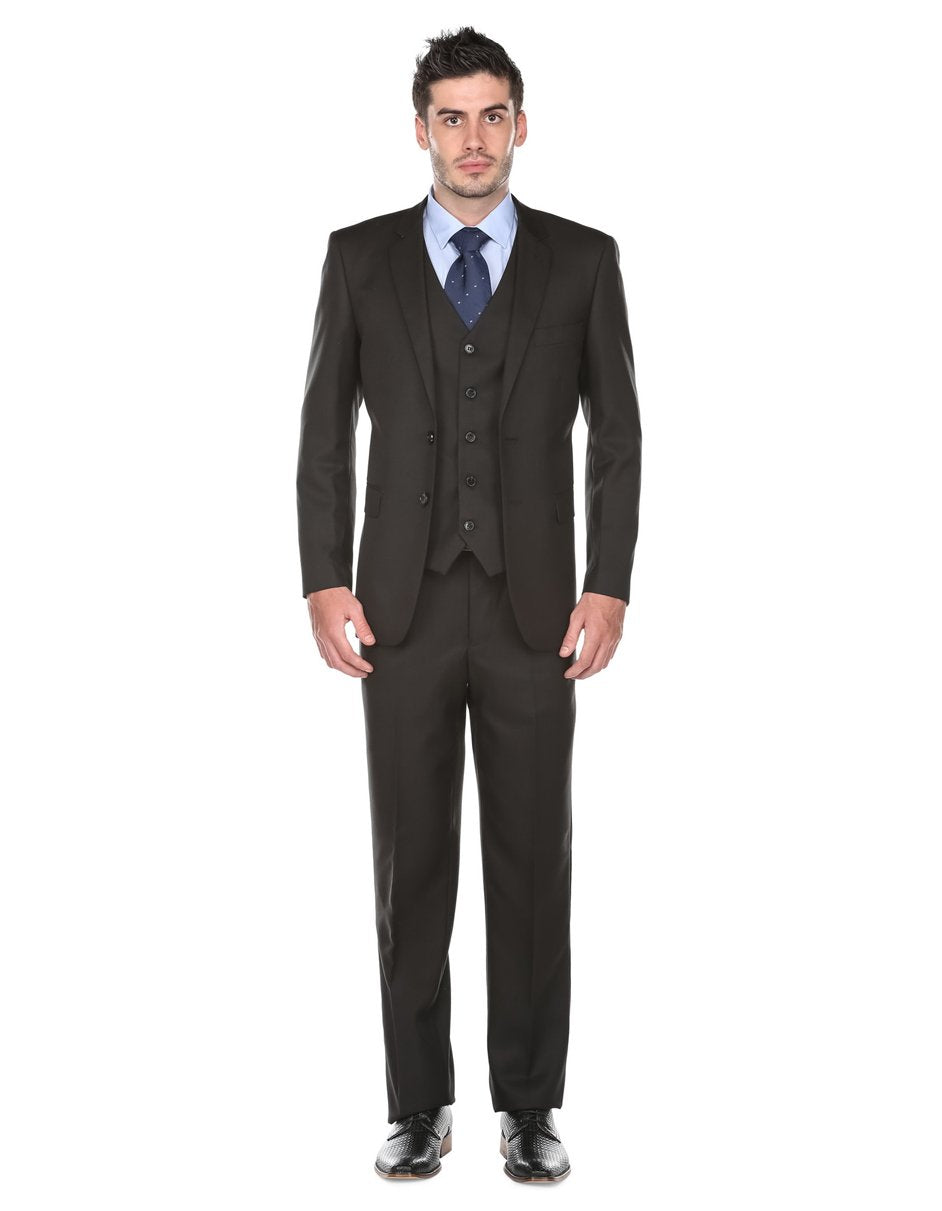Trajes De Dombre Para Boda - Trajes De Novio - Traje Para Hombre -Black Regular Fit Suit