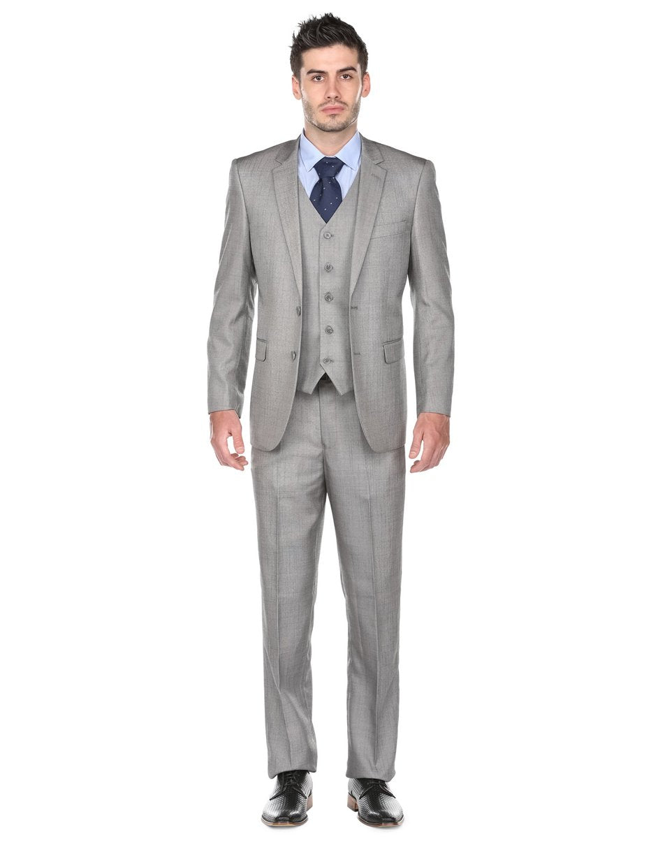 Trajes De Dombre Para Boda - Trajes De Novio - Traje Para Hombre - Light Grey Regular Fit Suit