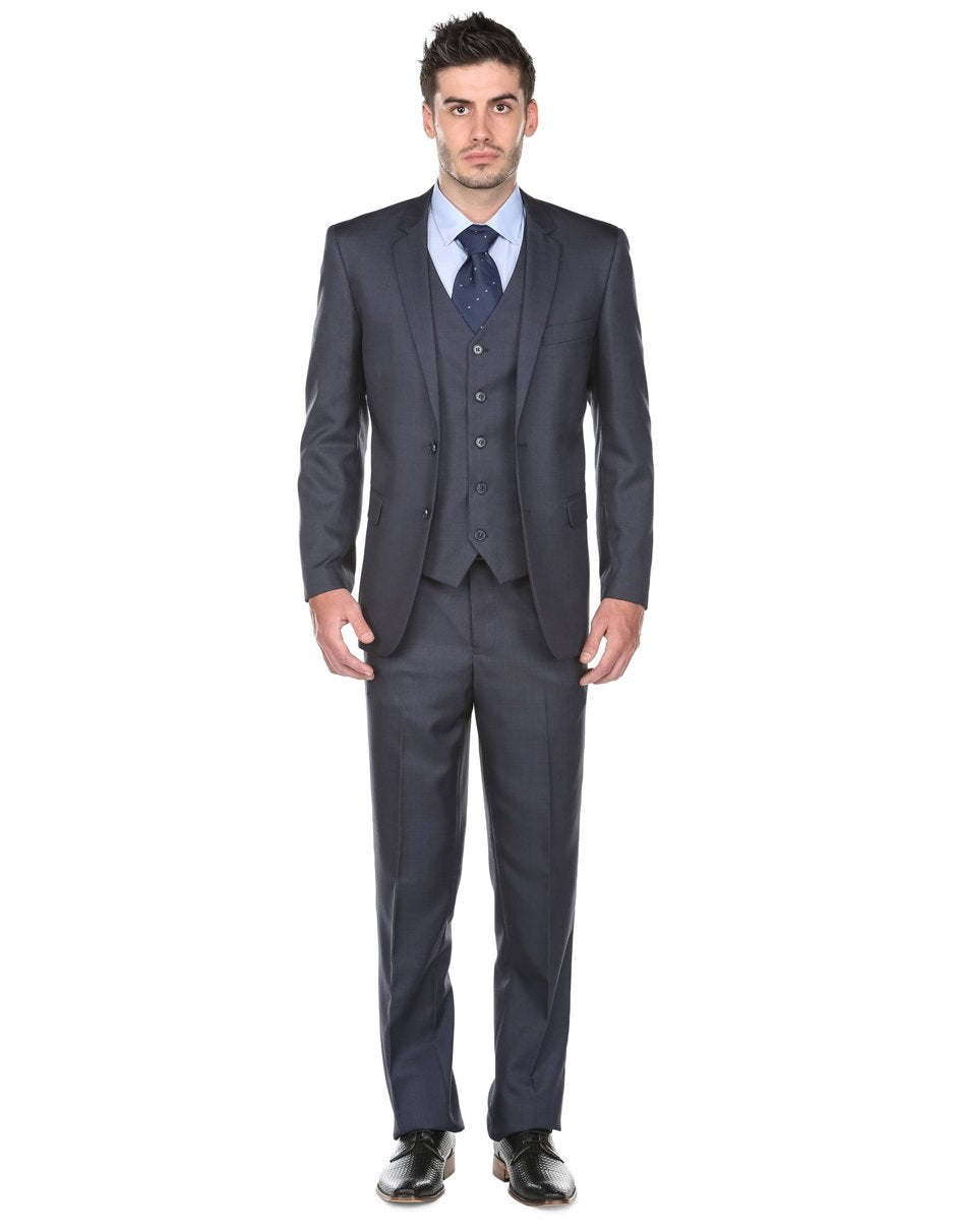 Trajes De Dombre Para Boda - Trajes De Novio - Traje Para Hombre - Navy  Regular Fit Suit