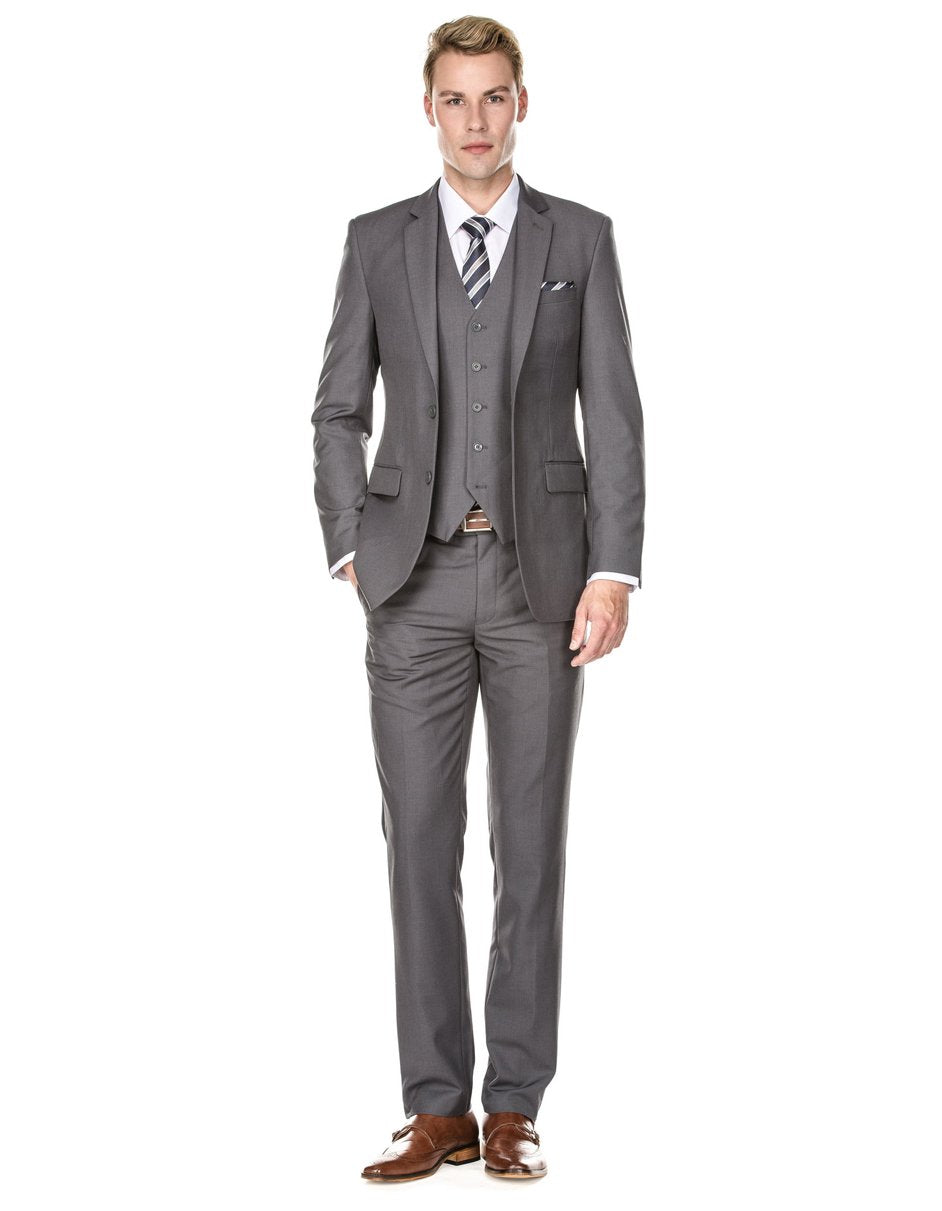 Trajes De Dombre Para Boda - Trajes De Novio - Traje Para Hombre - Grey Savvy Suit