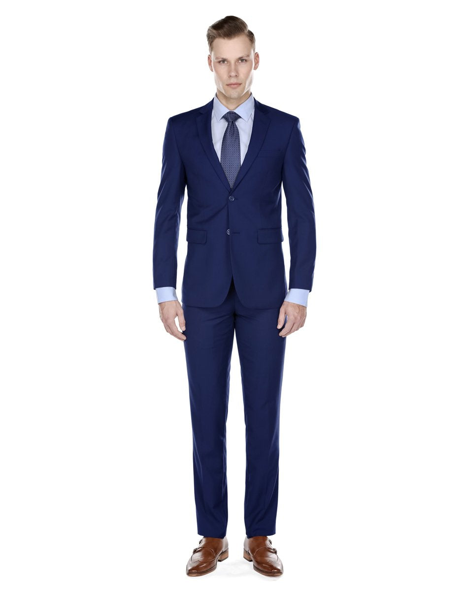 Trajes De Dombre Para Boda - Trajes De Novio - Traje Para Hombre - Indigo Blue Skinny Suit