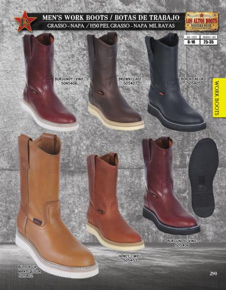 exotic work boots - Los Altos Boots Men's Leather Work Boot ~ Botines Para Hombre Vibran Sole Diff. Colors/Sizes