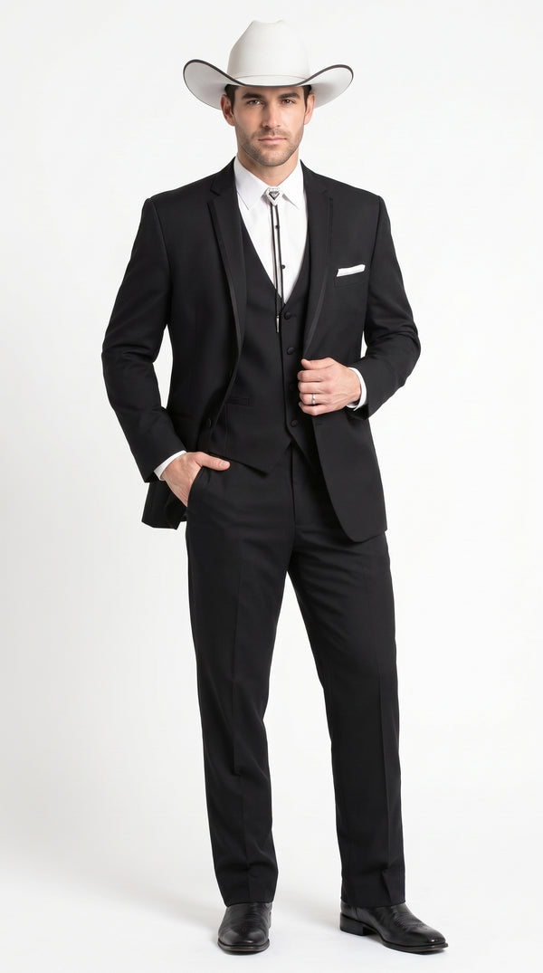 Best Sellers - Men’s Black Western Wedding Suit, Trajes Vaqueros Para Boda Formal Cowboy Suit