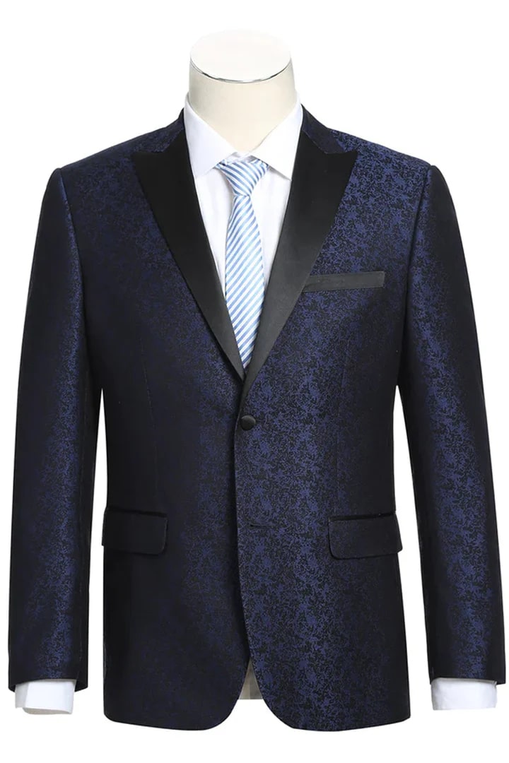 Trajes De Hombre Para Boda - Trajes Para Novio - Traje azul marino de ajuste clásico