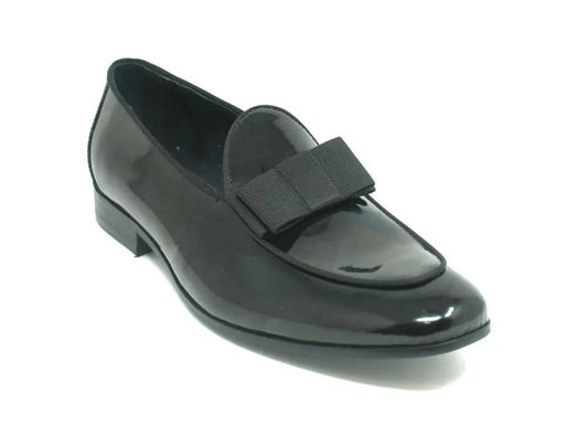 Patent Leather Bow Tie Formal Dress Shoe Carrucci