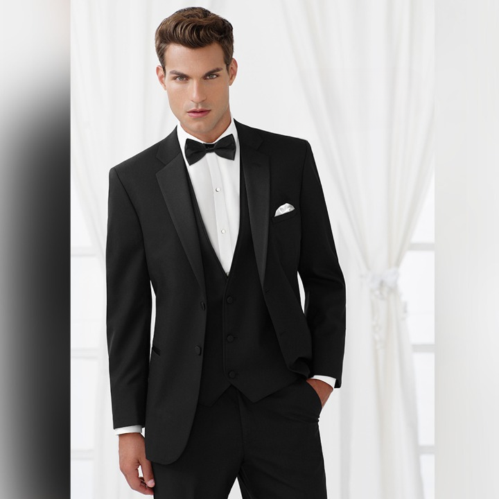 Western Suit - Trajes Para Hombres - Cowboy Formal Attire - Trajes De Novio -  Peak Lapel  Black