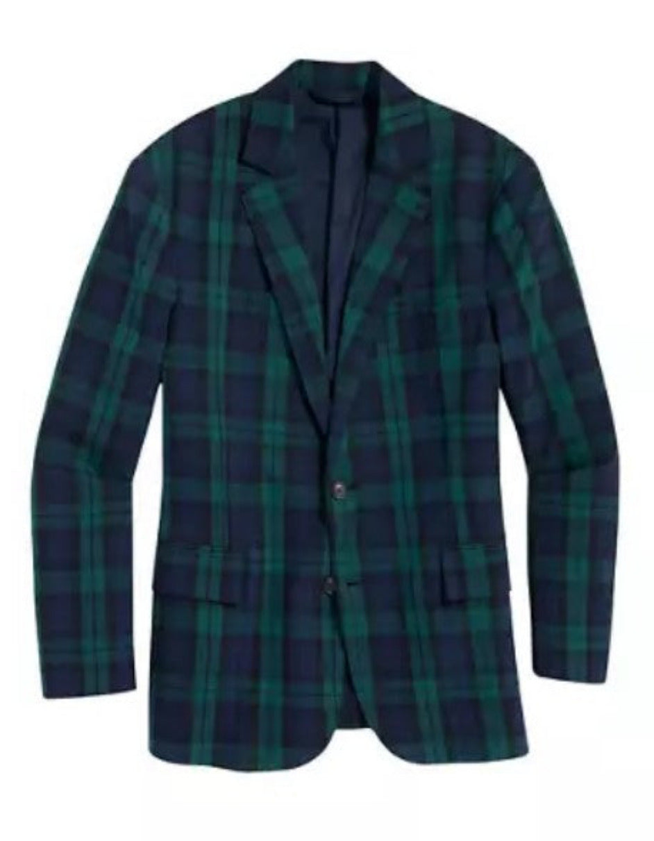 Chaquetas de esmoquin a cuadros: chaqueta deportiva de tartán verde