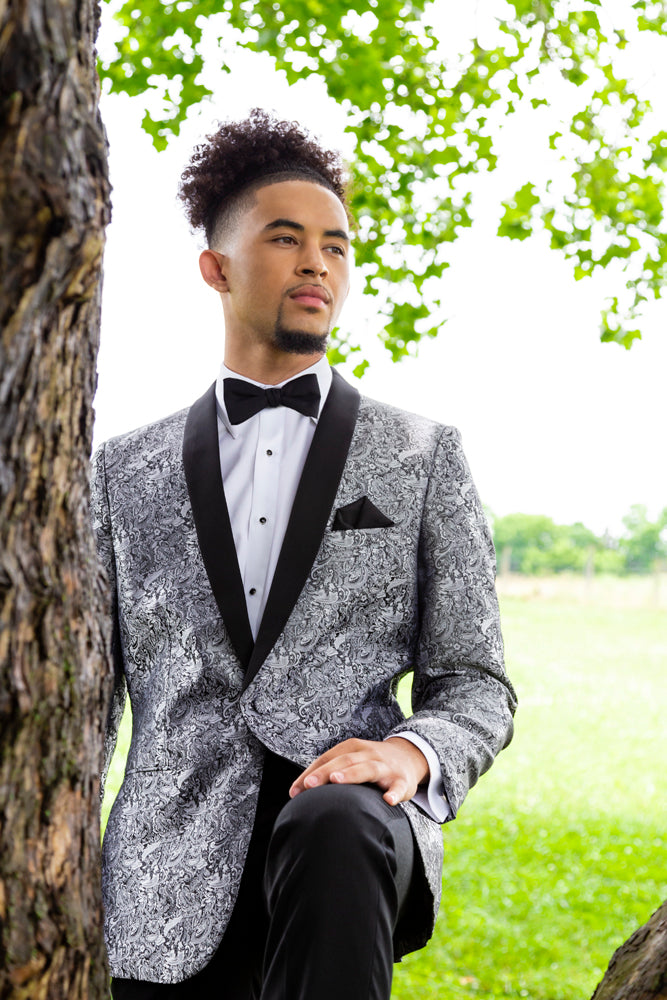 Western Suit - Trajes Para Hombres - Cowboy Formal Attire - Trajes De Novio Slim Fit -Platinum