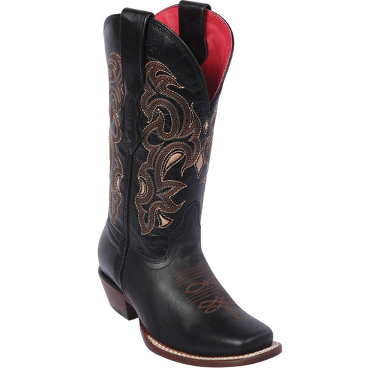 Black square toe cowgirl boot