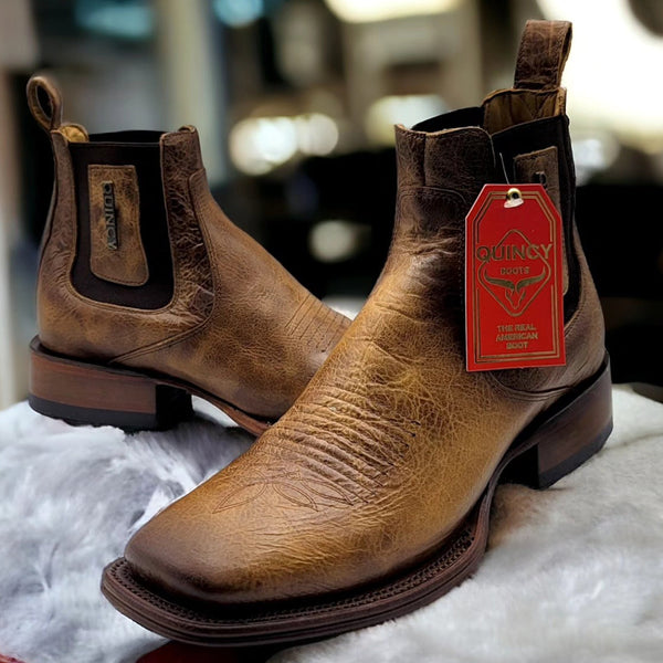 Best Sellers - Square Toe Ankle Boots Tan Brown