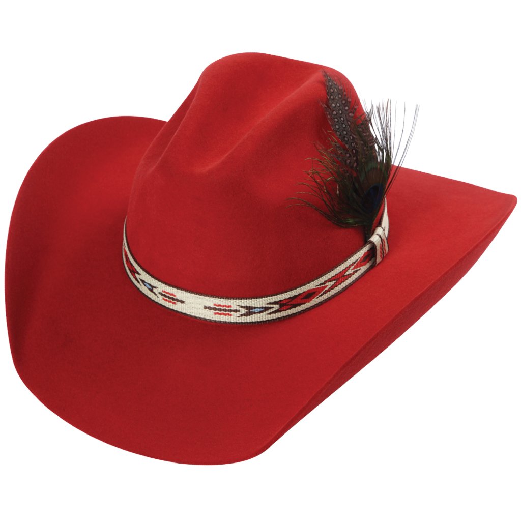 Red cowgirl hat