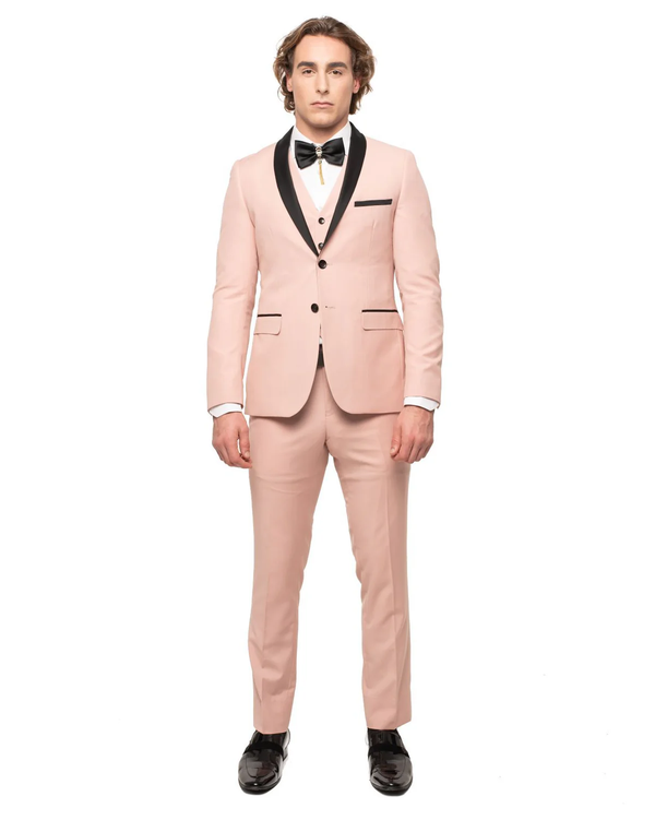 Vintage Suit - Blush Color Suit For Men - Mauve Suit - Wedding Suit