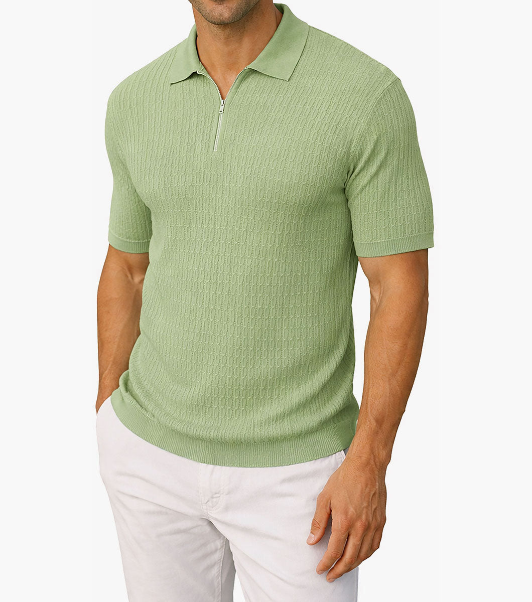 ISAAC Quarter Zip Polo Shirt