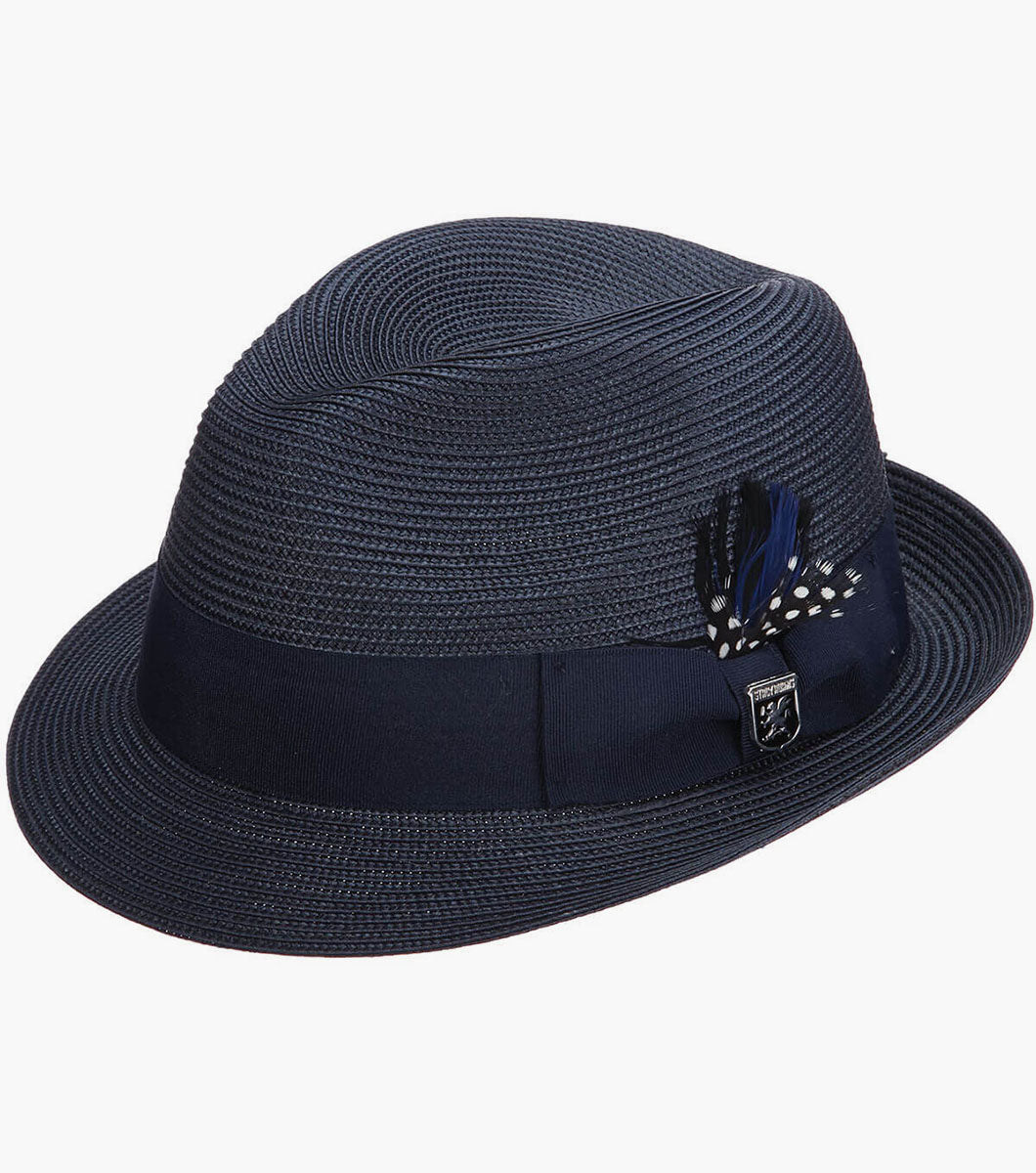 BELMONT FEDORA Poly Braid Pinch Front Hat