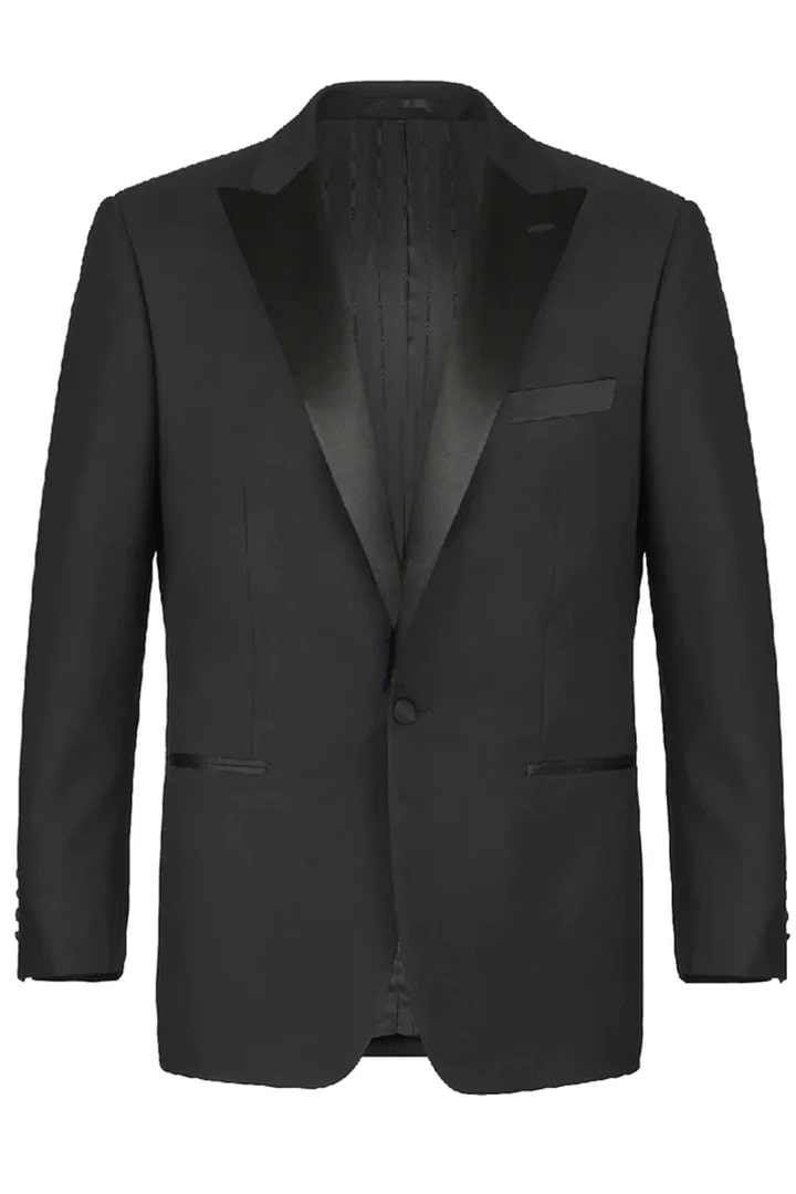 Trajes De Hombre Para Boda - Trajes Para Novio - Black Slim Fit Suit