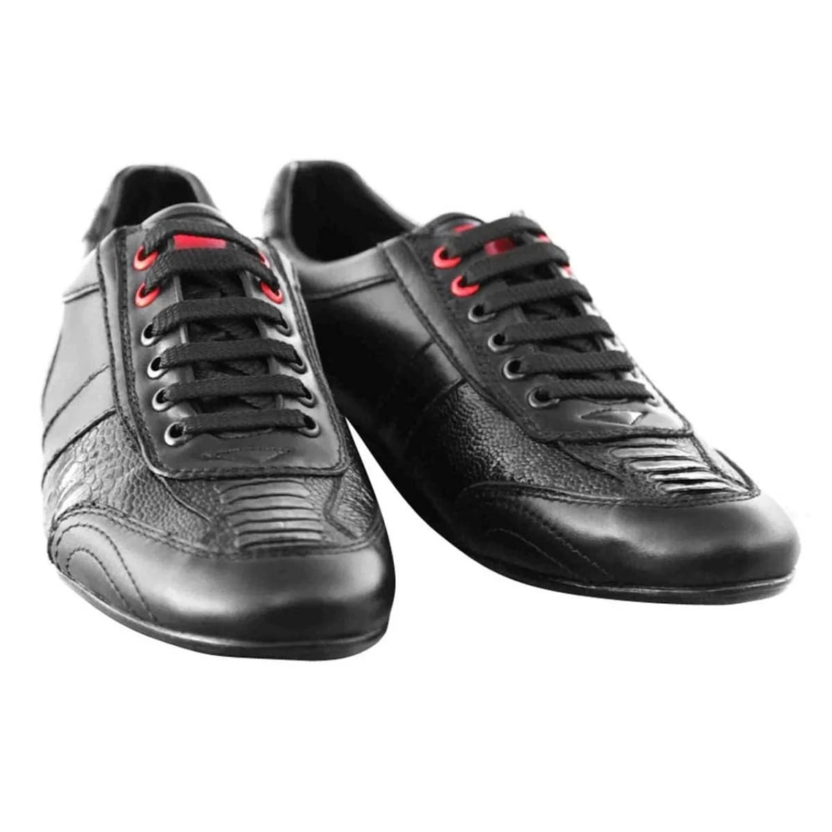 Zapatos De Avestruz Originales Para Hombre - Sneaker de Piel de Avestruz Pata Negro