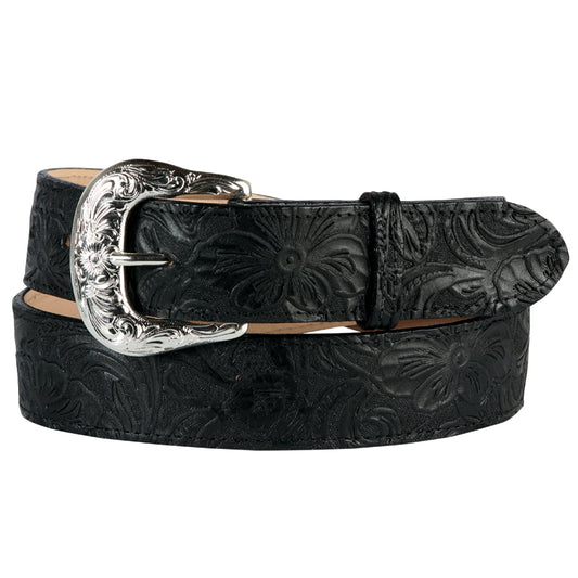 Black Tooled Belt