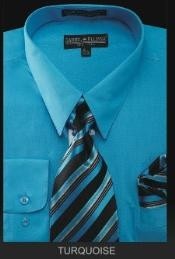 Camisa de Etiqueta Masculina - Lazo Superior - Turquesa SKU*TU7901