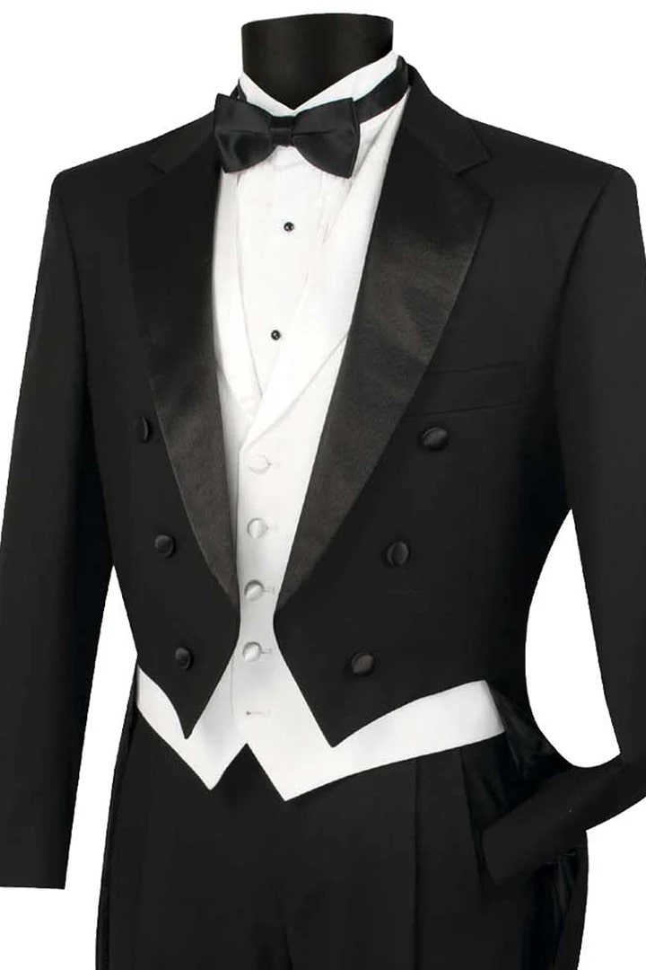 Trajes De Hombre Para Boda - Trajes Para Novio - Black Poplin Suit
