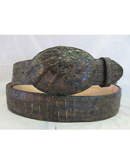 Genuine Authentic Black Brown Crocodile Western Cowboy Cinturon De Cocodrilo
