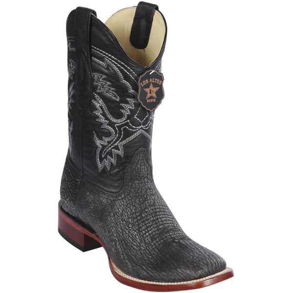 Shark Cowboy Boot - Black Sharkskin Boots