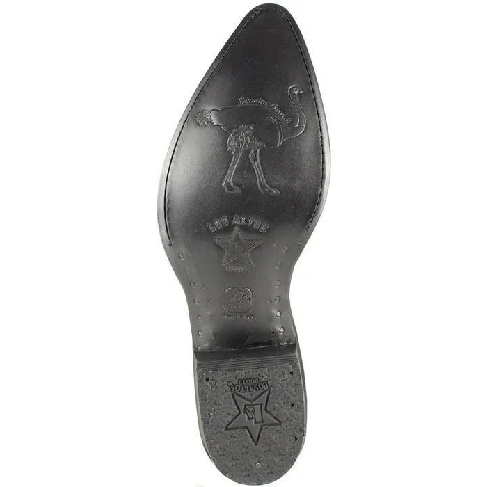 Botas de Avestruz Original Horma Puntal Color Blanco LAB