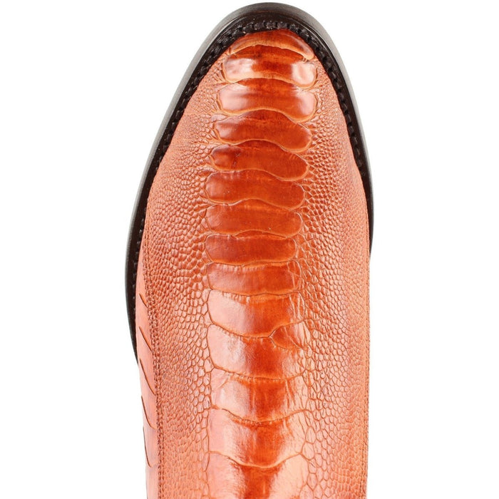 Botas de Avestruz Original Horma Roper Color Miel LAB