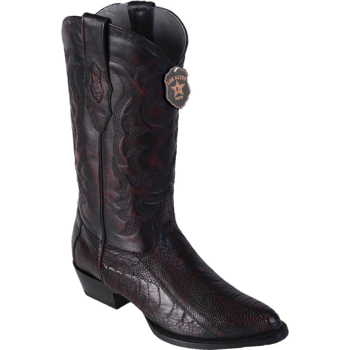 Botas de Avestruz Pata Punta Redonda