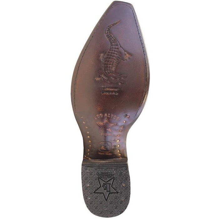 Botas de Cocodrilo Caiman Panza Punta Recortada