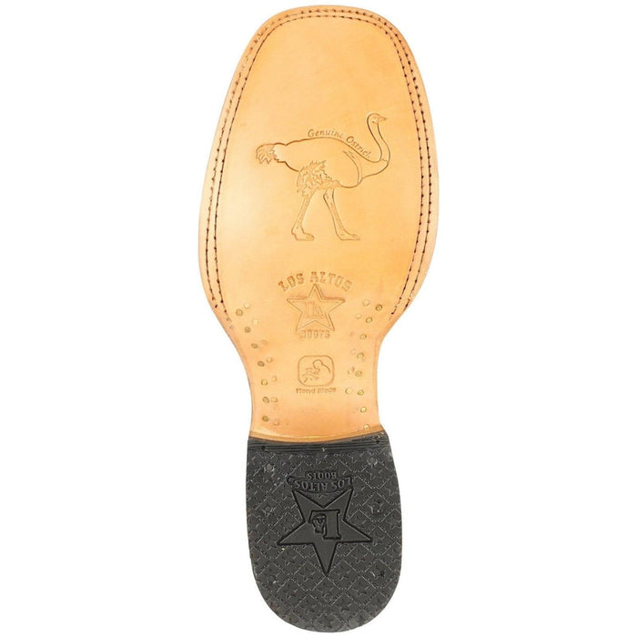 Botas de Avestruz Pata con Venado Horma Amplia