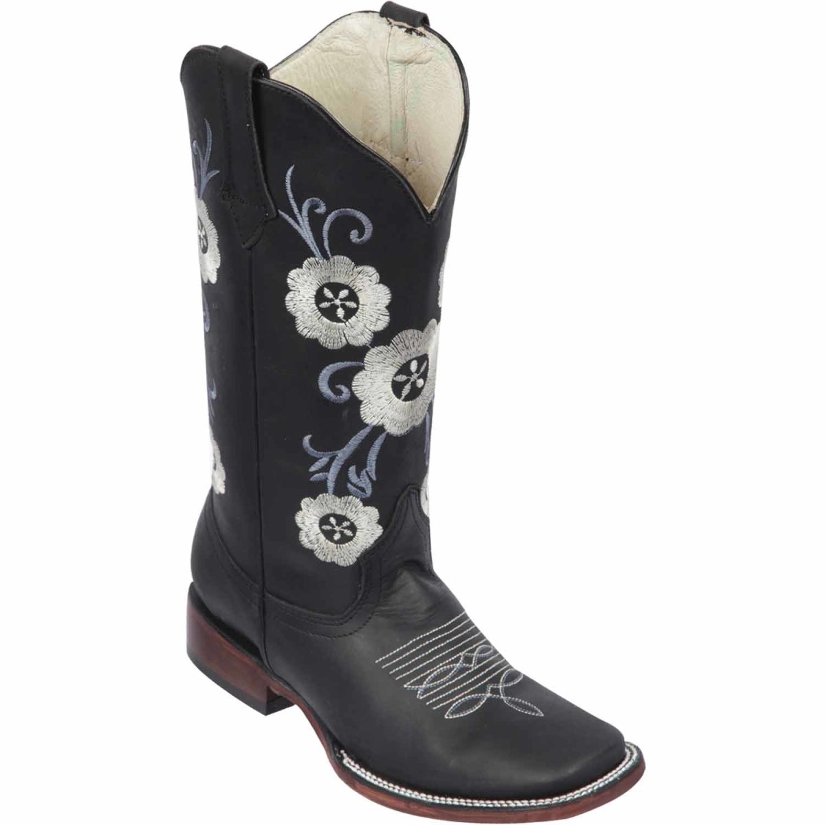 Botas de Cuero con Flores para Mujer en Horma Rodeo Q322MF6205